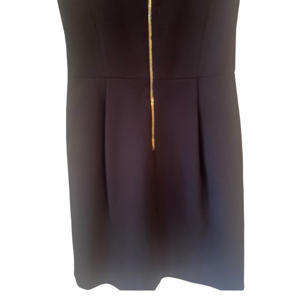 ♠️ Kate Spade Sleeveless Round Neck Back Zip A-Line Black Dress Size 10 - Picture 3 of 6